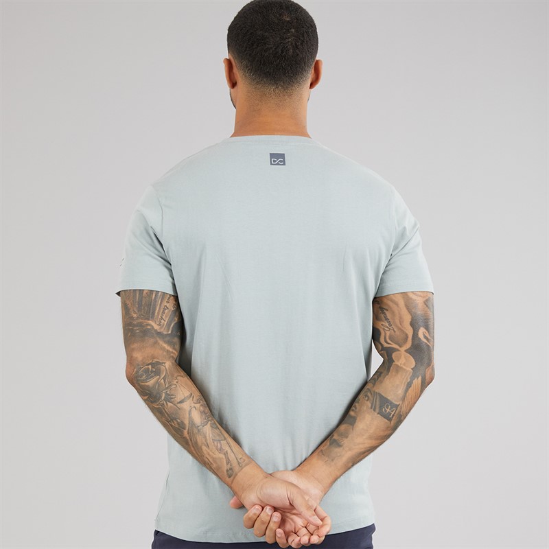 Duck and Cover Mens Trimlines Heavy T-Shirt Steel