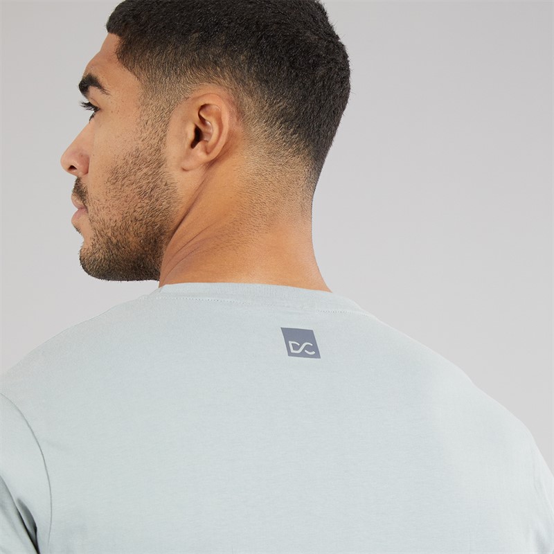 Duck and Cover Mens Trimlines Heavy T-Shirt Steel