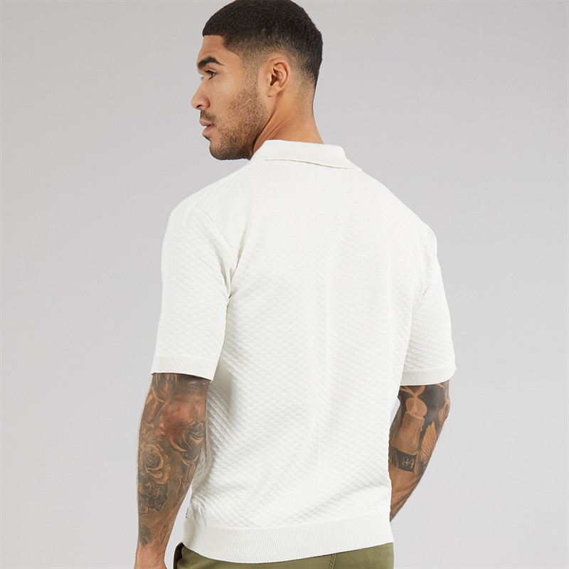 Duck and Cover Mens Morwin Polo Shirt Light Stone Lt Stone