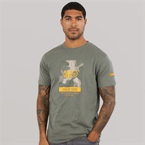 Duck and Cover Mens Camostack T-Shirt Dark Olive