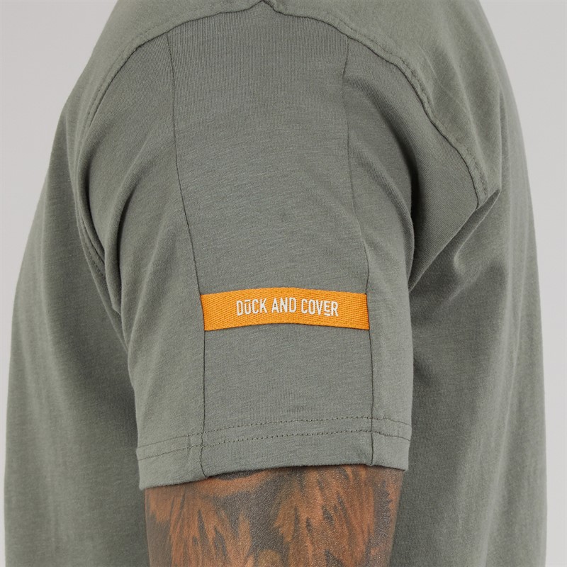 Duck and Cover Mens Camostack T-Shirt Dark Olive