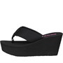Rocket Dog Womens Diver Webbing Wedge Sandals Black