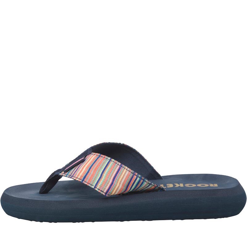 Buy Rocket Dog Womens Bubble Stripe Spotlight Flip Flops Natural