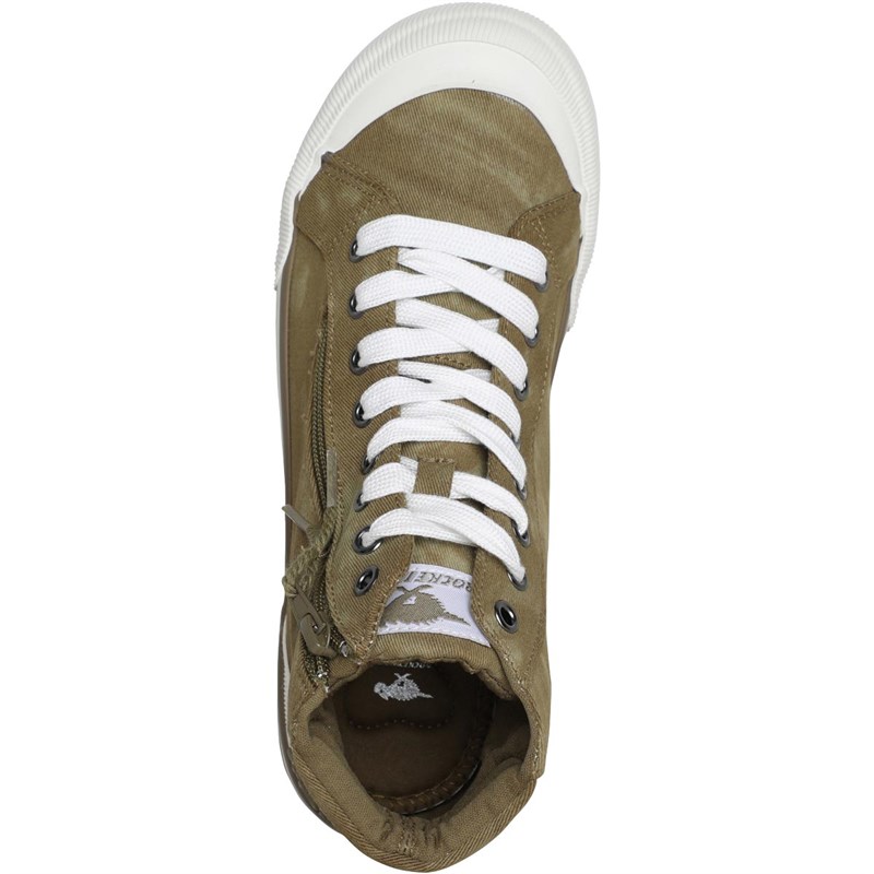 Rocket Dog Womens Jazziin Hi Ronan Tie Dye Pumps Olive