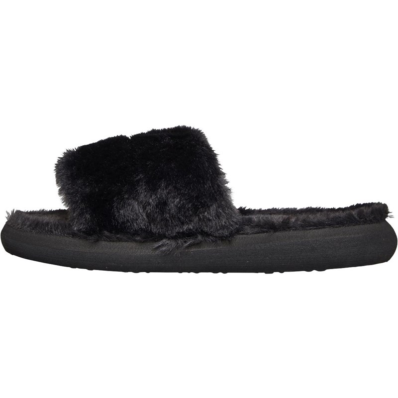 Rocket Dog Womens Stratus Winette Fur Slippers Black