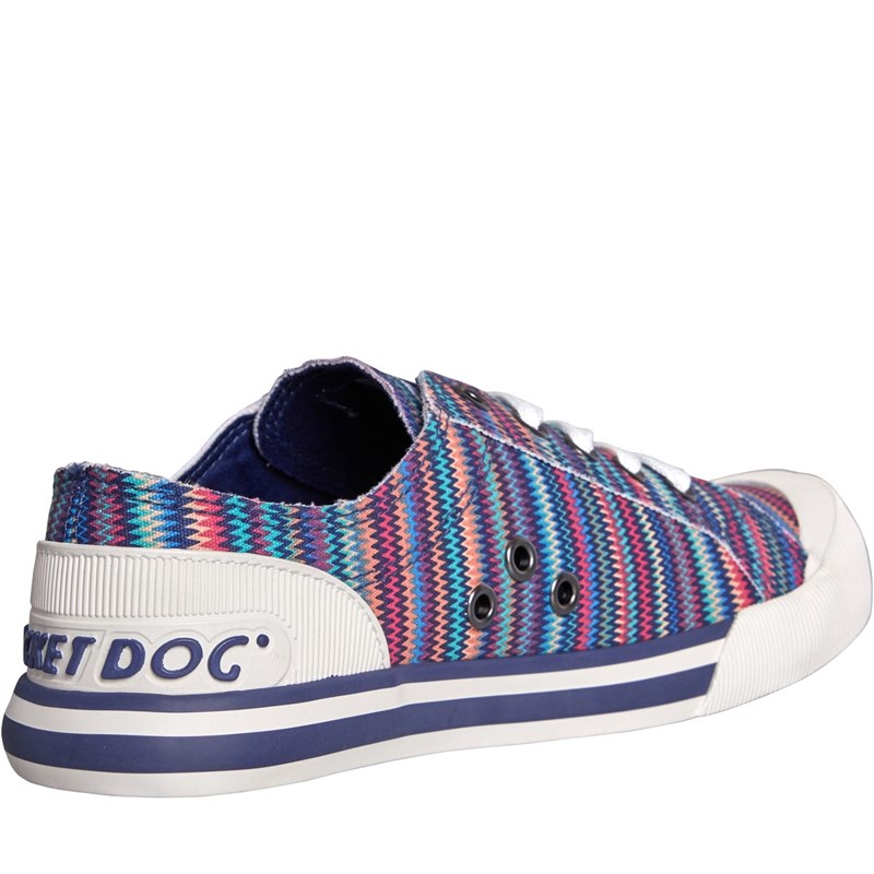Rocket Dog Dames Jazzin Stark Pink Multi Canvas en gympen Multi