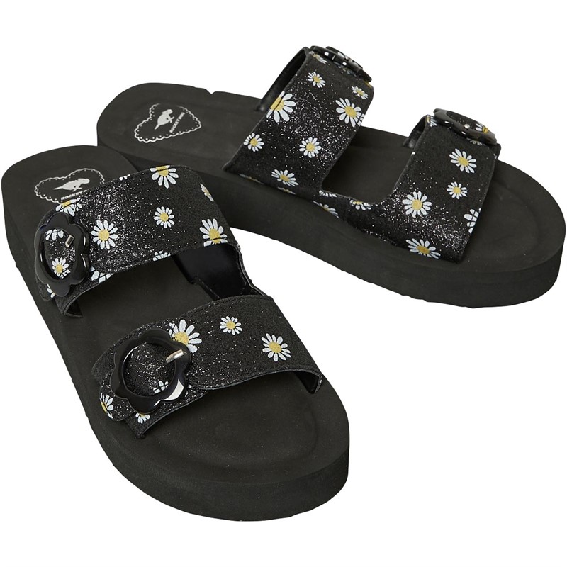 Glitter footbed online sandals