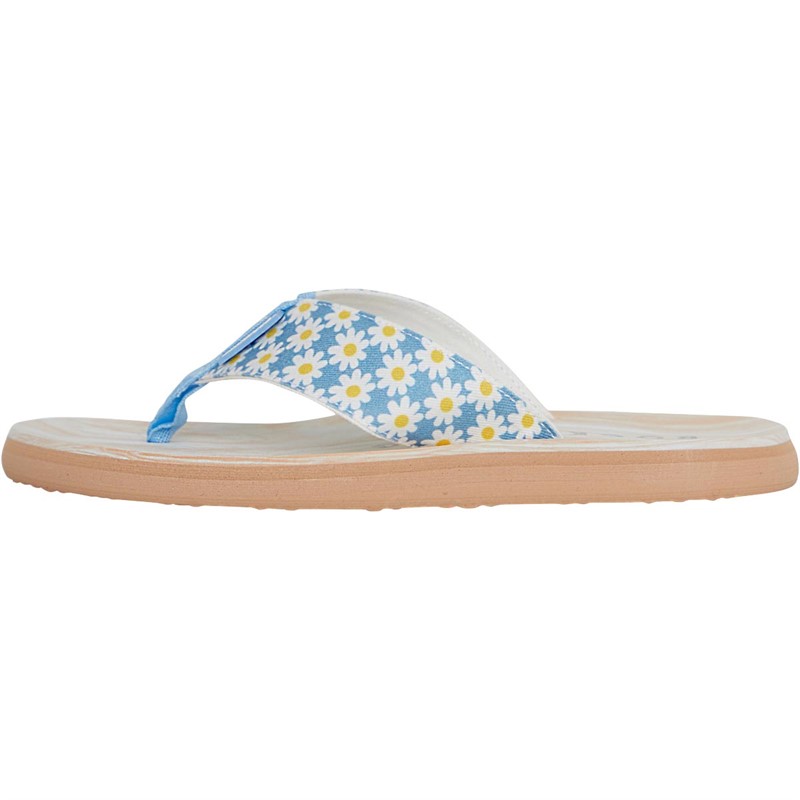 Rocket Dog Womens Adios Flip Flops Palatka Floral Light Blue