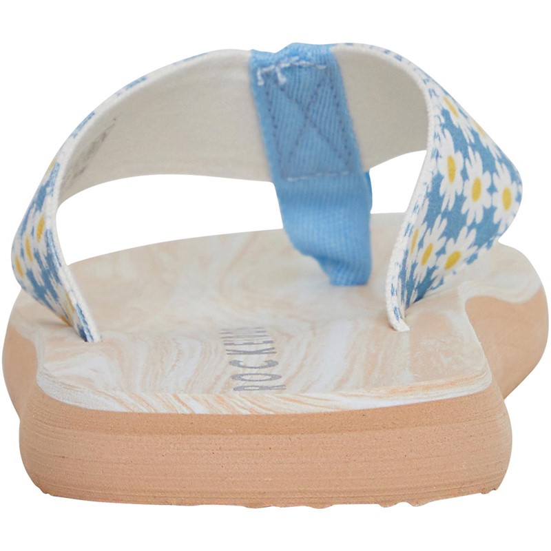 Rocket Dog Womens Adios Flip Flops Palatka Floral Light Blue