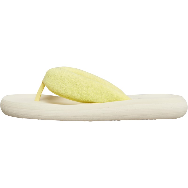 Rocket Dog Womens Sunset Puff Flip Flops Yellow/Natural