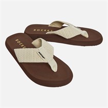 Rocket Dog Womens Adios Auburn Flip Flops Natural/T Brown