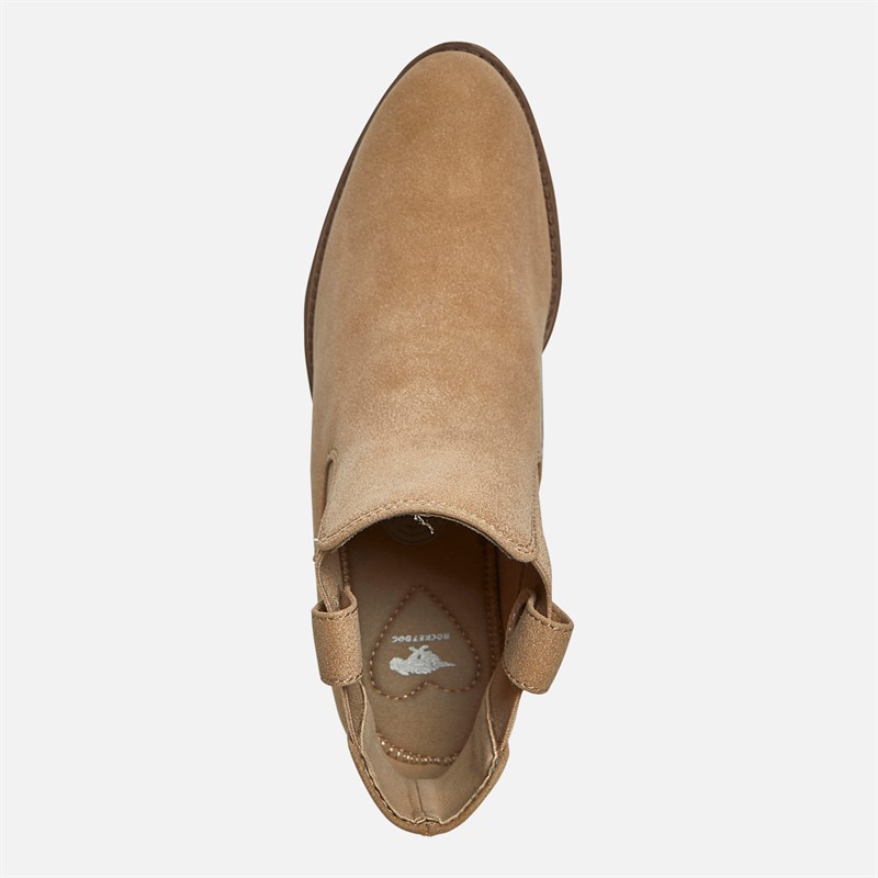 Rocket Dog Womens Richie Heeled Chelsea Boots Taupe