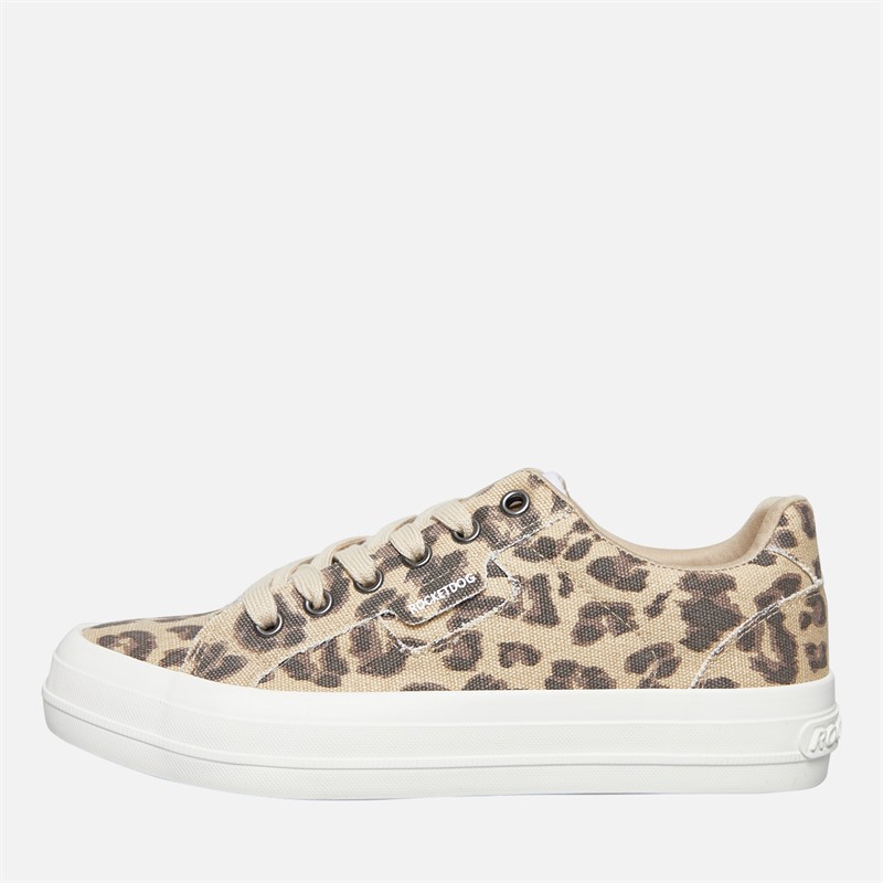 Rocket Dog Womens Cecila Trainers Leopard Tan