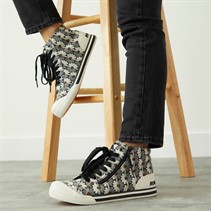 Rocket Dog Womens Womes Jazzin Hi Canvas Pumps Black Multi