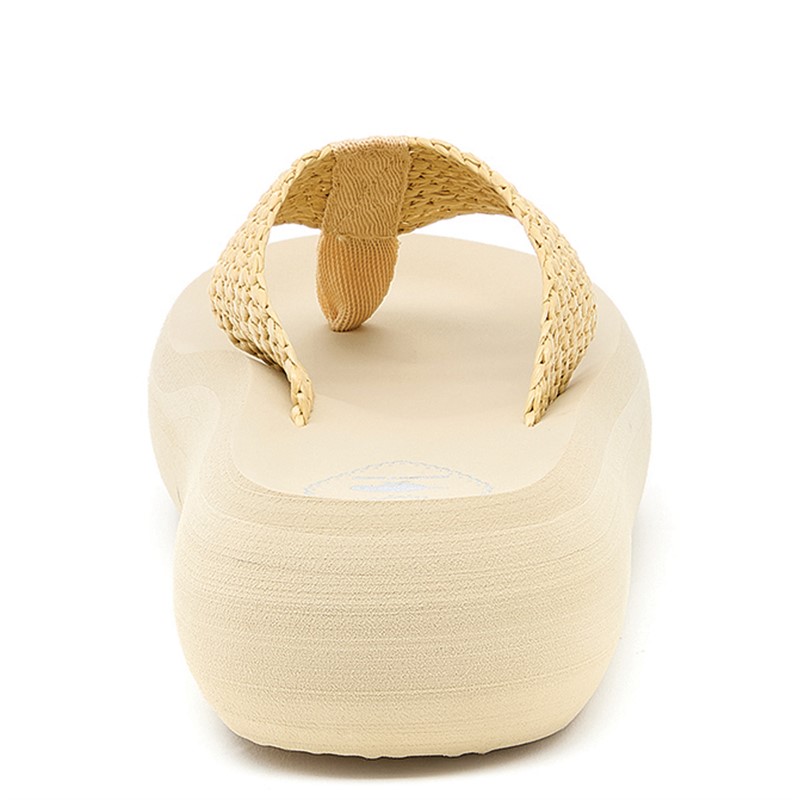 Rocket Dog Womens Sandy Atoll Raffia Chunky Flip Flops Natural