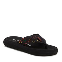 Rocket Dog Womens Spotlight Splash Flip Flops Black Multi