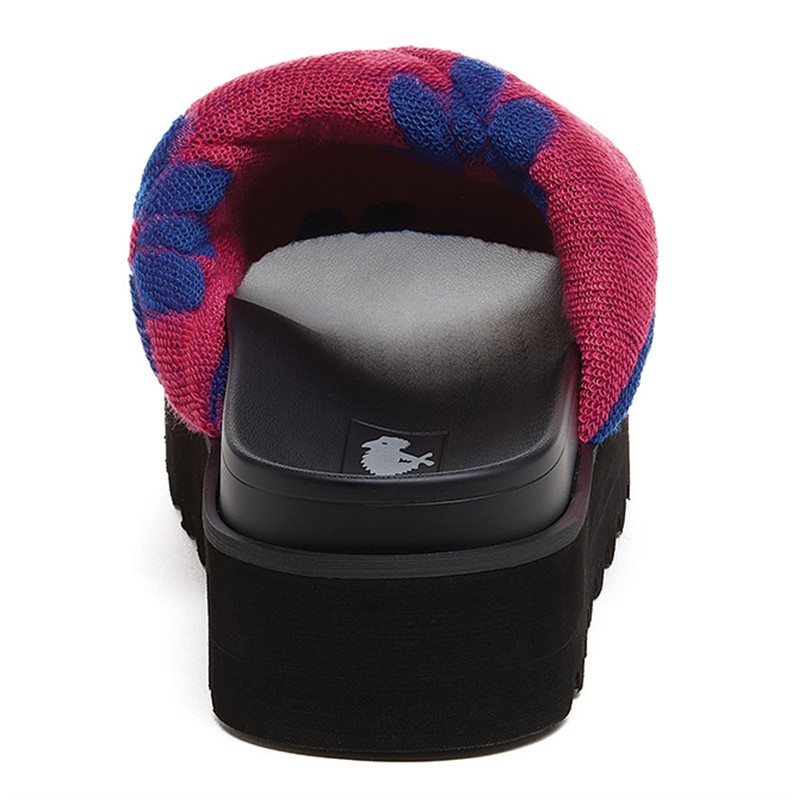 Rocket Dog Womens Breeze Winder Chunky Sliders Hot Pink