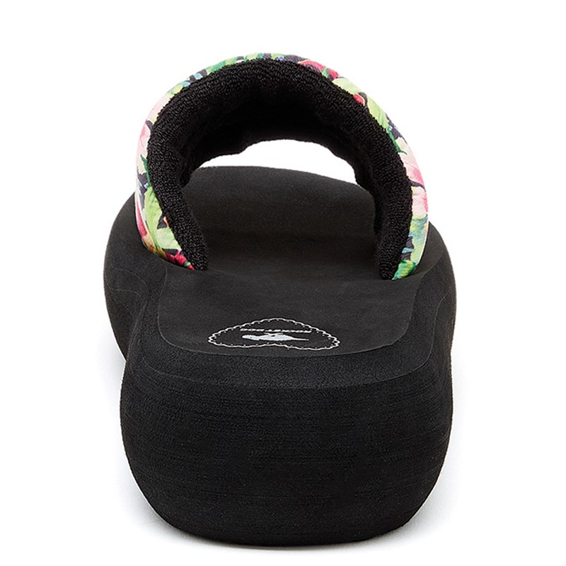 Rocket Dog Womens Splash Bahama Sliders Black Multi
