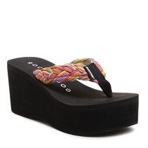 Rocket Dog Womens Crush String Braid Platform Sandals Rainbow