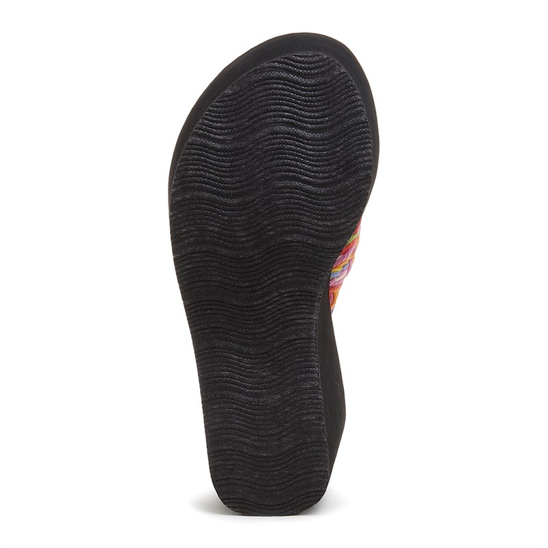 Rocket Dog Womens Crush String Braid Platform Sandals Rainbow