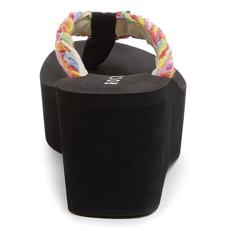 Rocket Dog Womens Crush String Braid Platform Sandals Rainbow