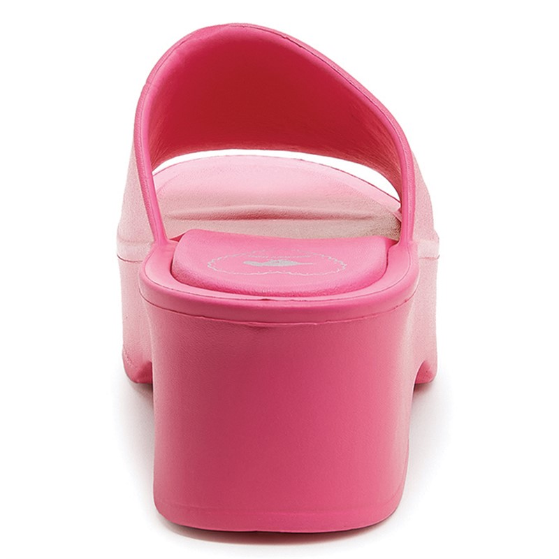 Rocket Dog Womens Petal Blown EVA Platform Sliders Fuchsia