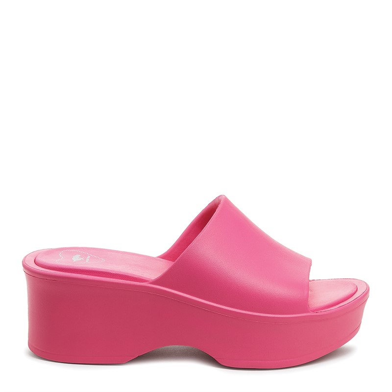 Rocket Dog Womens Petal Blown EVA Platform Sliders Fuchsia