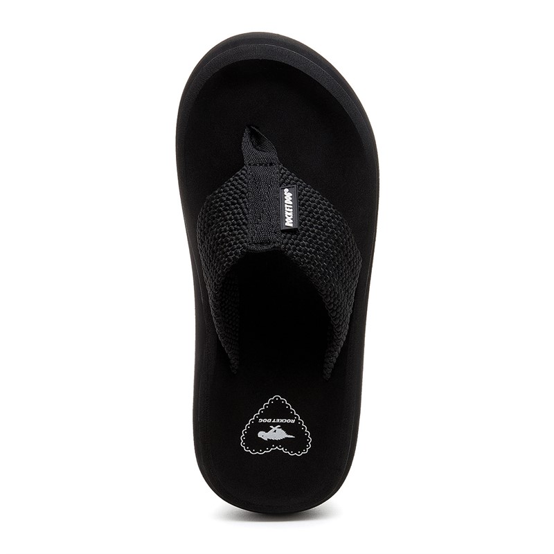 Rocket Dog Womens Sandy Chunky Flip Flops Black