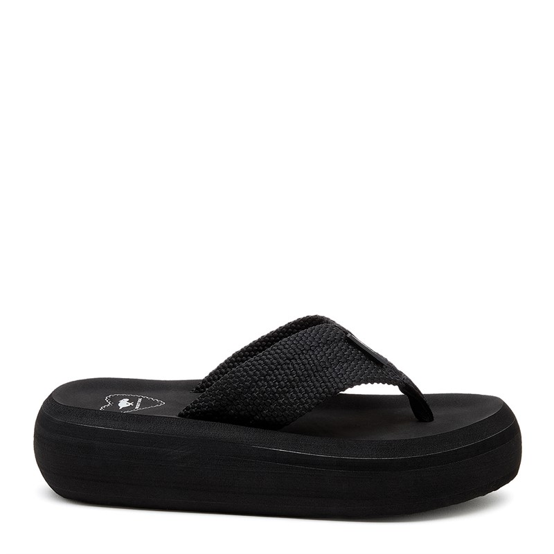 Rocket Dog Womens Sandy Chunky Flip Flops Black