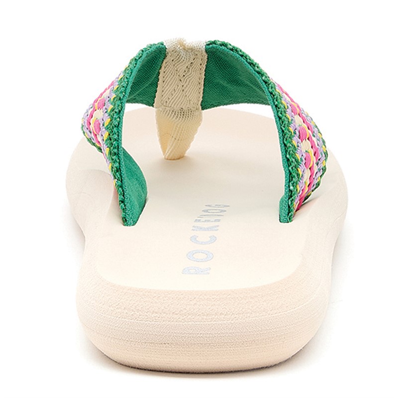 Rocket Dog Womens Spotlight Madison Flip Flops Green Multi