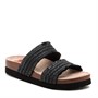Rocket Dog Womens Aruba Raffia Twin Strap Footbed Sandals Black
