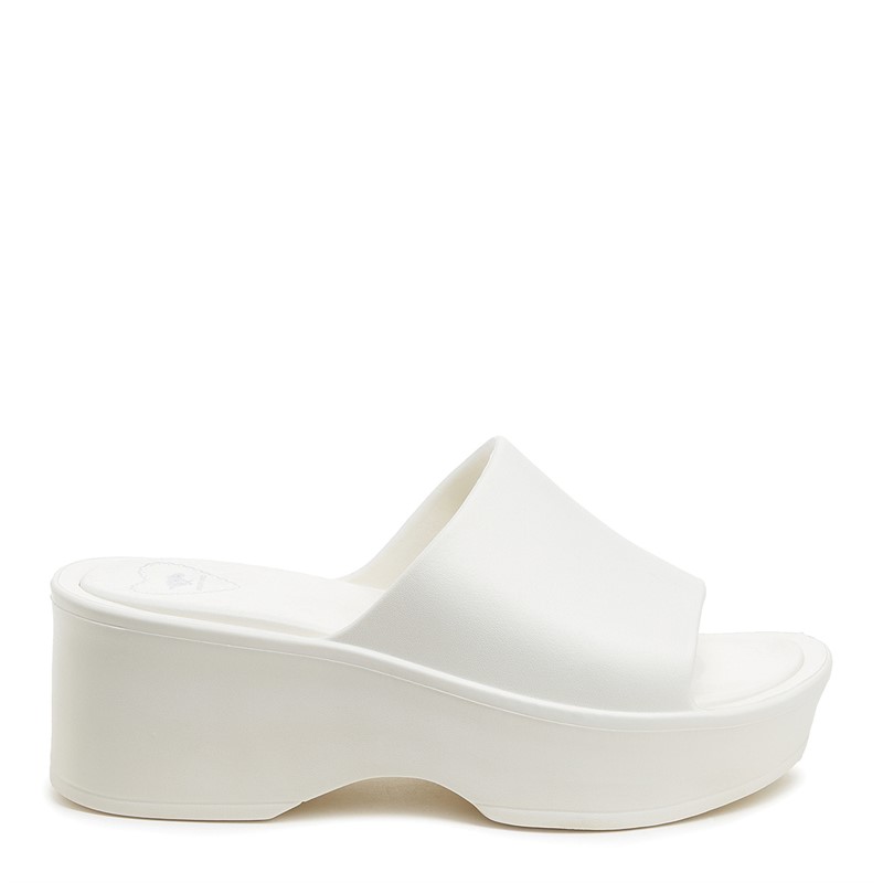 Rocket Dog Womens Petal Blown EVA Platform Sliders Off White