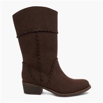 Rocket Dog Womens Rowdy Pella Mid Calf Boots Dark Brown