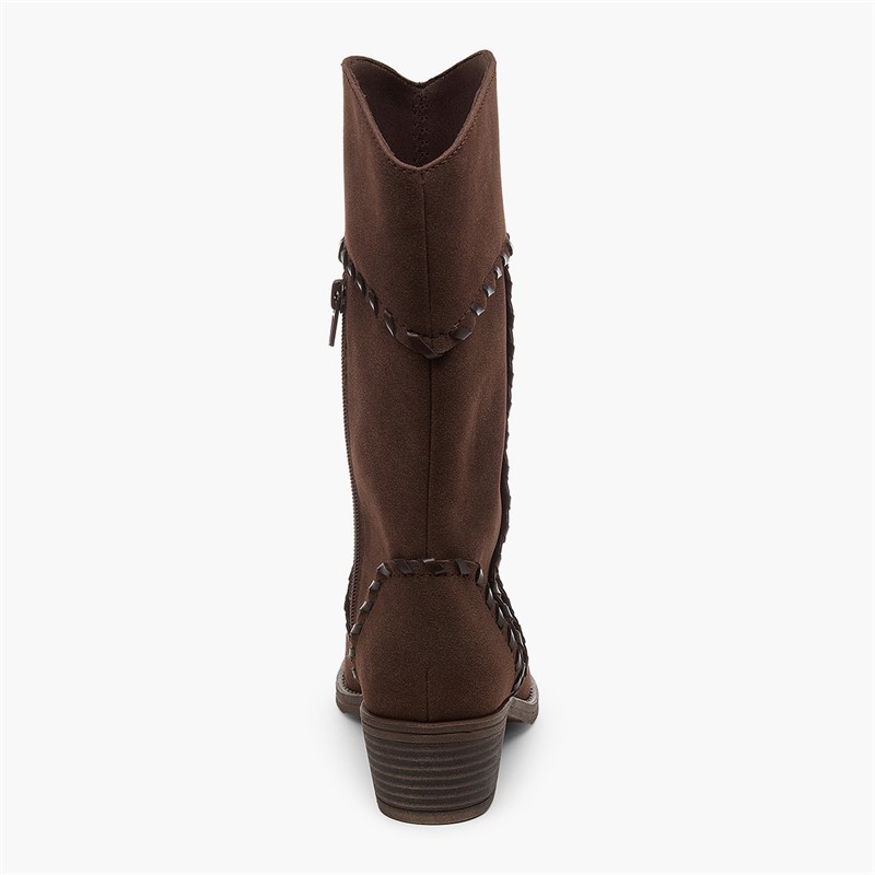 Rocket Dog Womens Rowdy Pella Mid Calf Boots Dark Brown