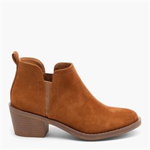 Rocket Dog Womens York Block Heel Ankle Boots Cognac