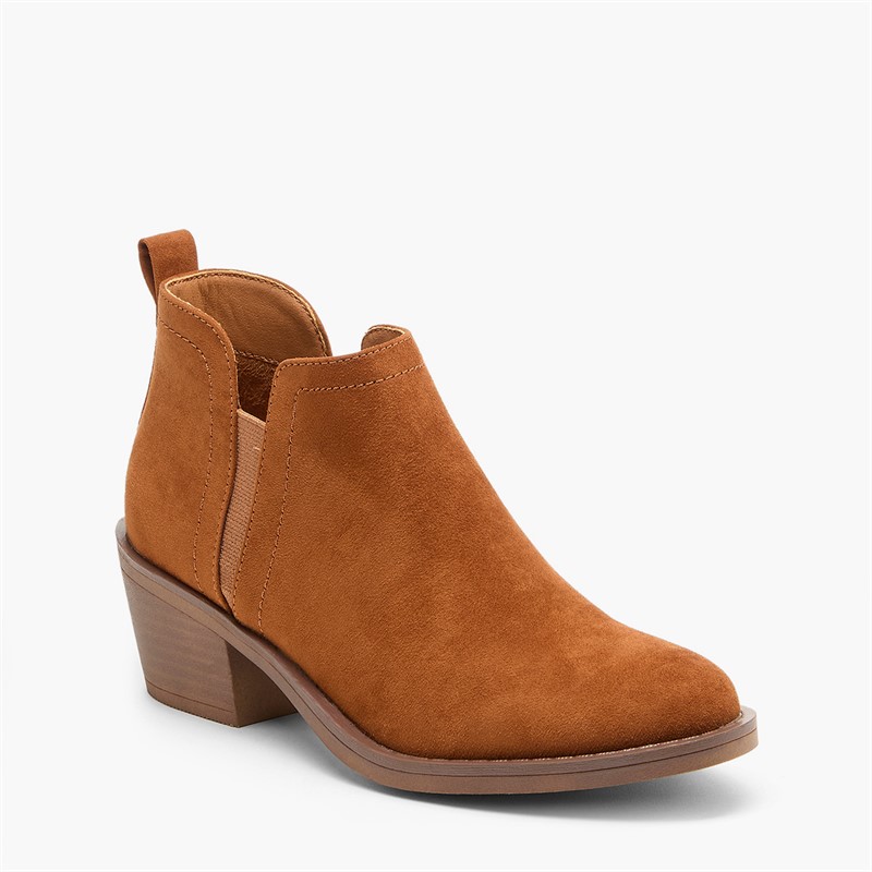 Rocket Dog Womens York Block Heel Ankle Boots Cognac