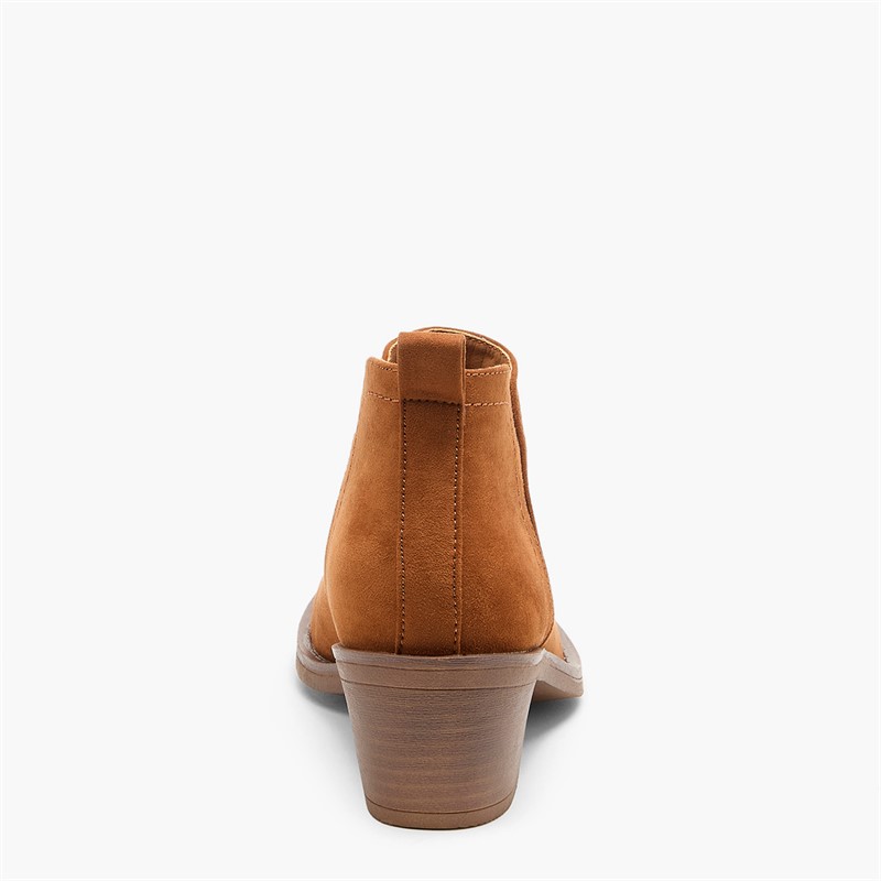 Rocket Dog Womens York Block Heel Ankle Boots Cognac