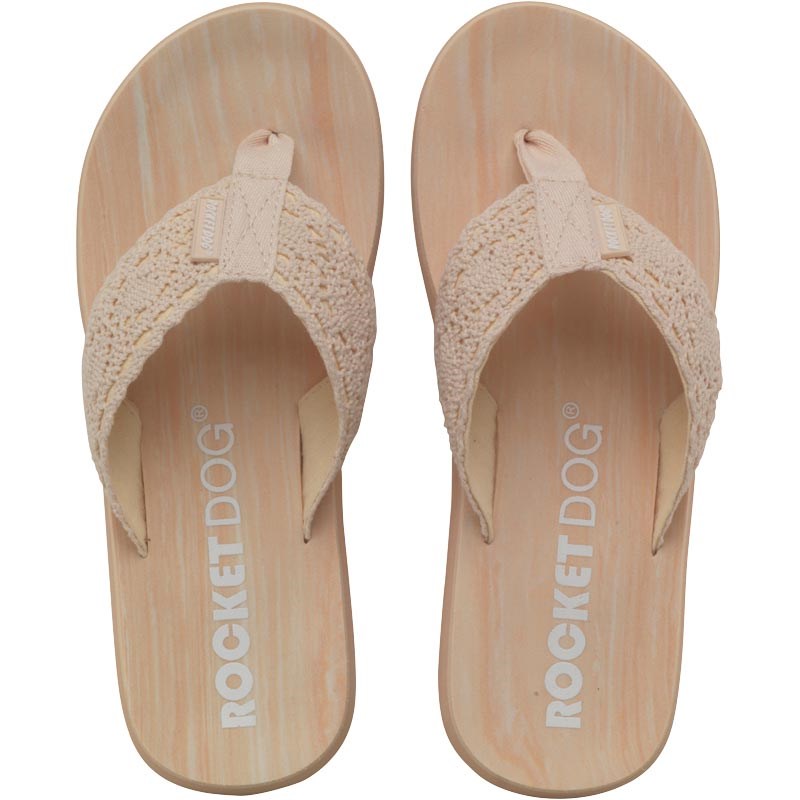 Buy Rocket Dog Womens Adios Crochet Cotton Sandals Cream