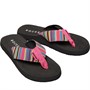 Rocket Dog Womens Adios Aloe Stripe Flip Flop Pink Multi