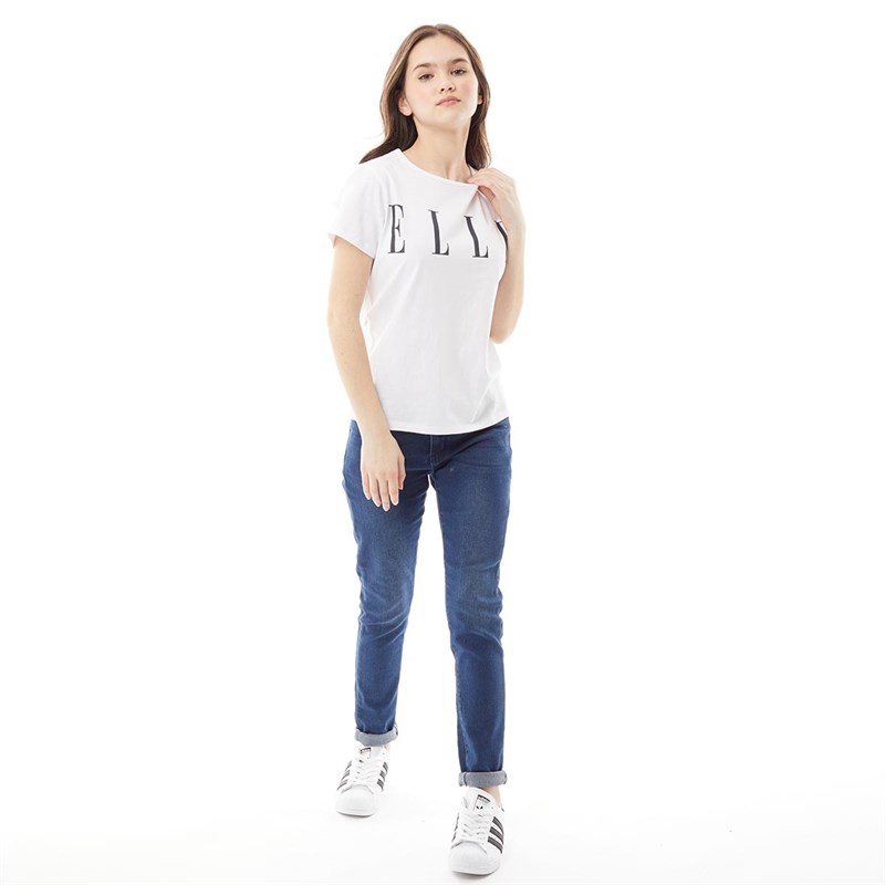 Elle Girls Brand T-Shirt Bright White