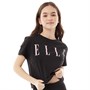 Elle Girls Cropped T-Shirt Black