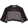 Elle Girls Cheetah Boxy T-Shirt Black