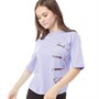Elle Junior T-Shirts Butterfly Drop Hem Fille Bleu-Violet
