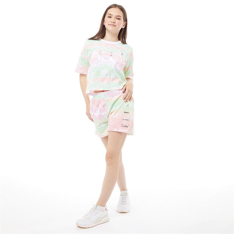 Elle Kids Tie Dye Boxy T-Shirt Coral Blush