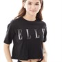 Elle Girls Boxy Crop T-Shirt Black