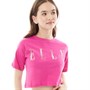 Elle Junior Piger Boxy Crop T-shirts Fuchsia-Lyserød