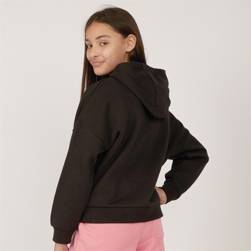 Elle Junior Girls Oversized Hoodie Black