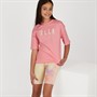 Elle Junior Girls Loose Fit T-Shirt And Cycling Shorts Set Plumeria