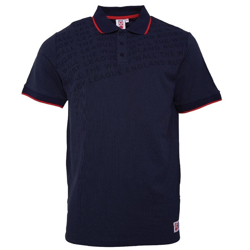 Buy ENGLAND RUGBY LEAGUE Mens Polo Navy