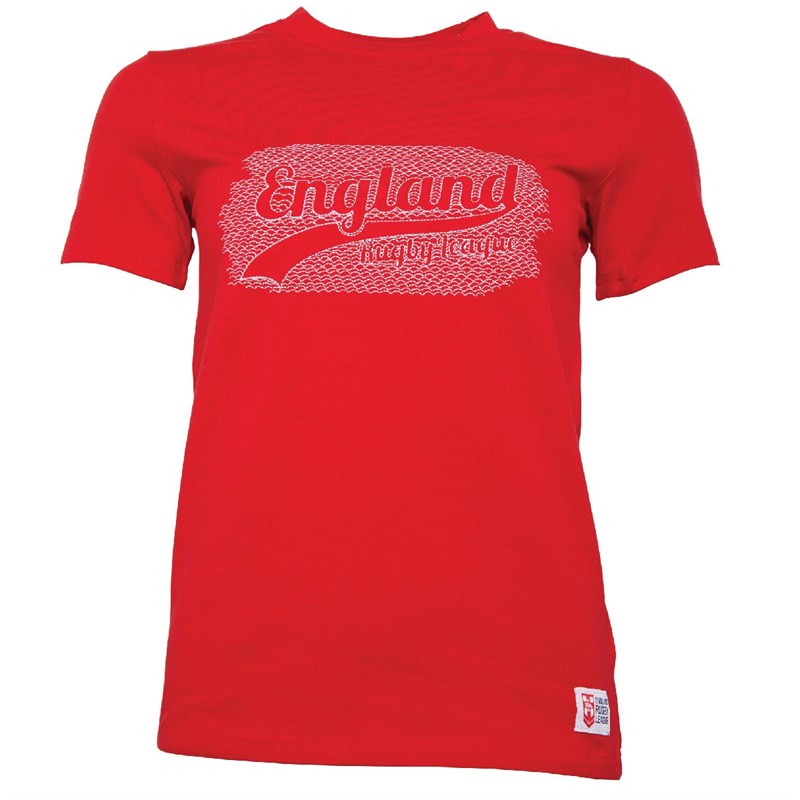 Buy ENGLAND RUGBY LEAGUE Womens Graphic TShirt Red